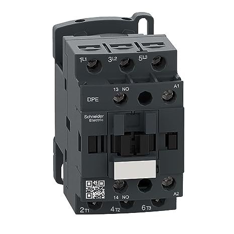 স্নাইডার ইলেকট্রিক - DPE18B7 ইজি TeSys IEC কন্টাক্টর, 7.5HP, 480V, 24VAC কয়েল, DIN-রেল মাউন্ট/স্ক্রু ফিক্সিং